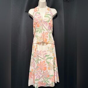 Floral Halter Top & Skirt